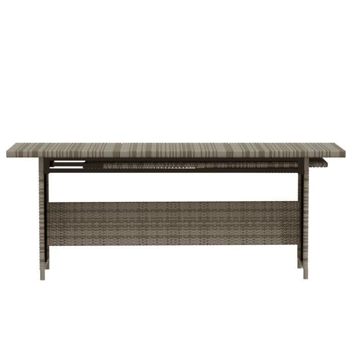 6-tlg. Garten-Lounge-Set mit Kissen Poly Rattan Grau