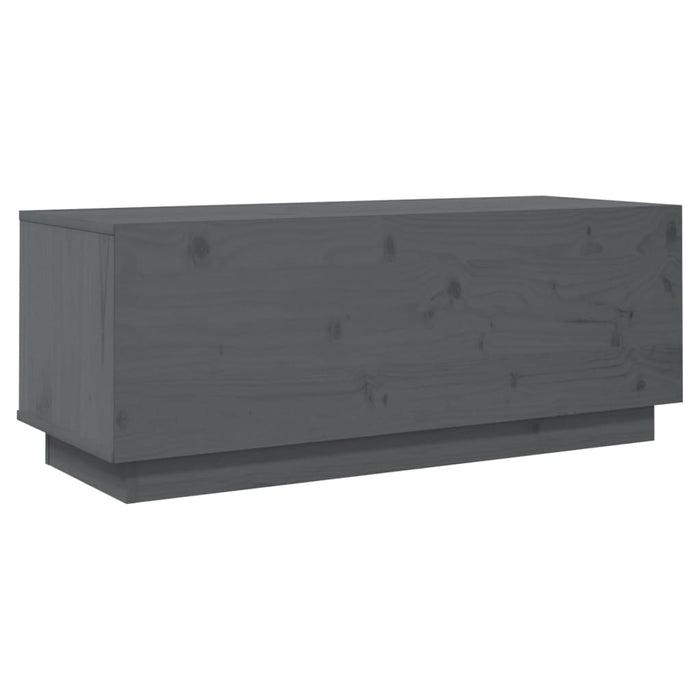 TV cabinet gray 90x35x35 cm solid pine wood