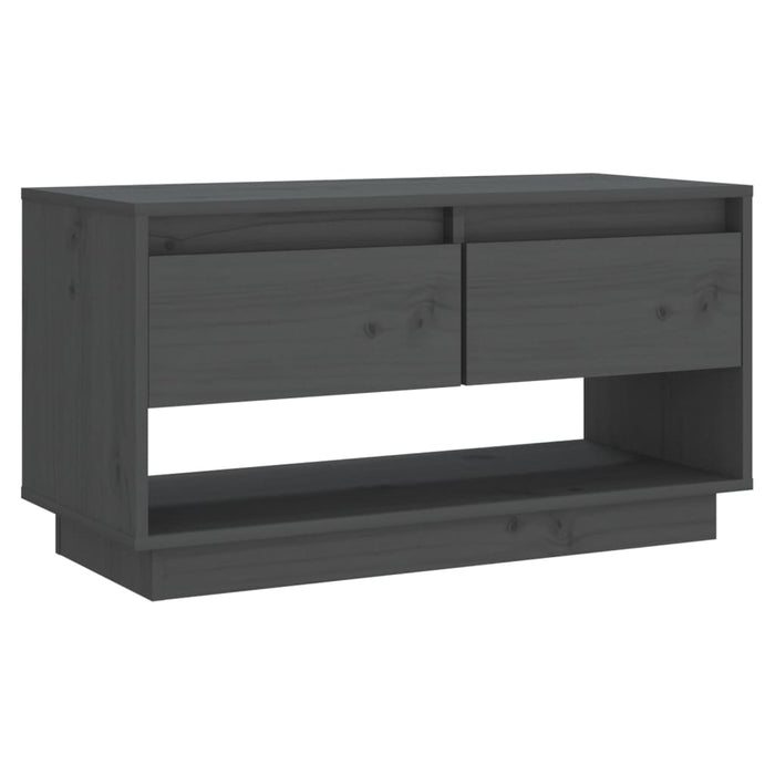 TV cabinet gray 74x34x40 cm solid pine wood