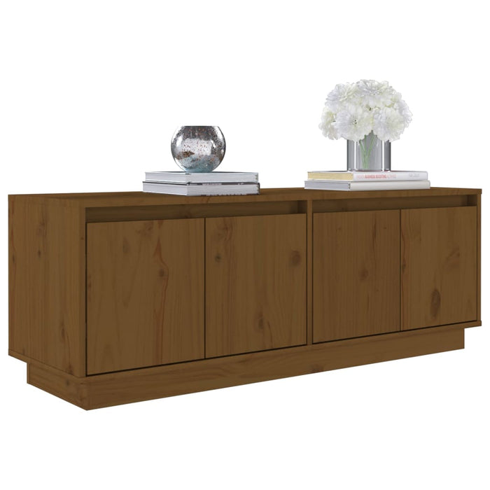 TV-Schrank Honigbraun 110x34x40 cm Massivholz Kiefer