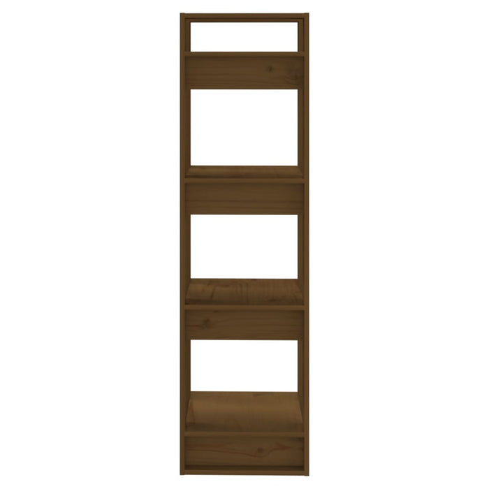 Bookcase/room divider honey brown 41x35x125cm solid pine wood