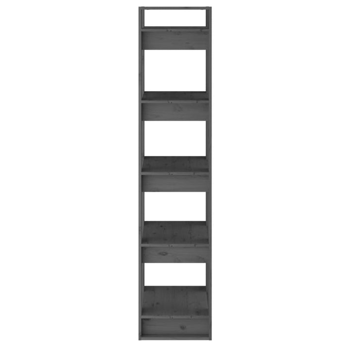 Bücherregal/Raumteiler Grau 41x35x160 cm Massivholz Kiefer