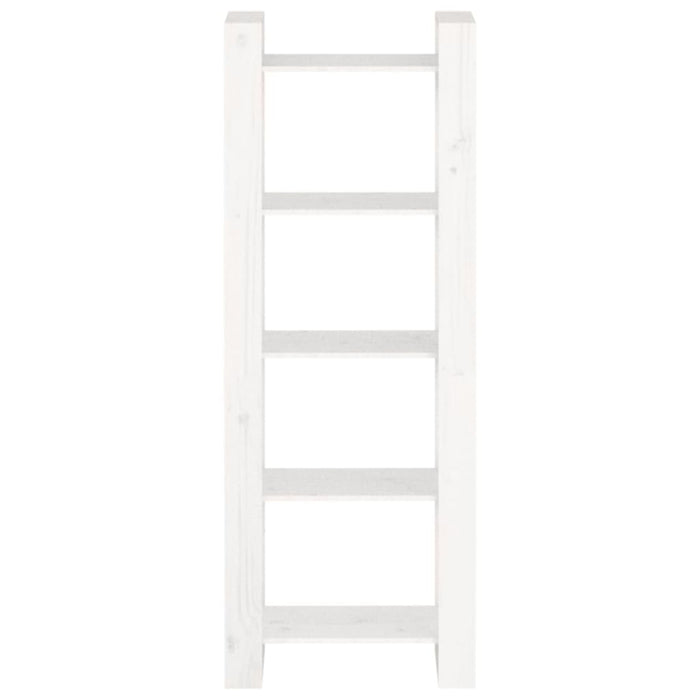 Bücherregal/Raumteiler Weiß 60x35x160 cm Massivholz