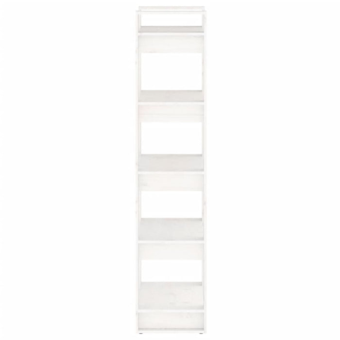 Bücherregal/Raumteiler Weiß 60x35x160 cm Massivholz