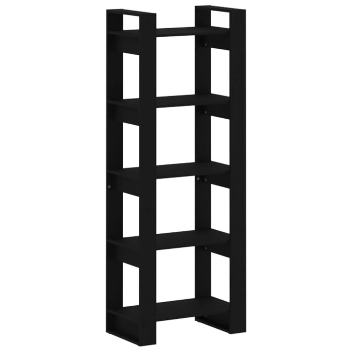 Bookcase/room divider black 60x35x160 cm solid wood
