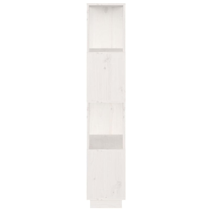 Bücherregal/Raumteiler Weiß 51x25x132 cm Massivholz Kiefer