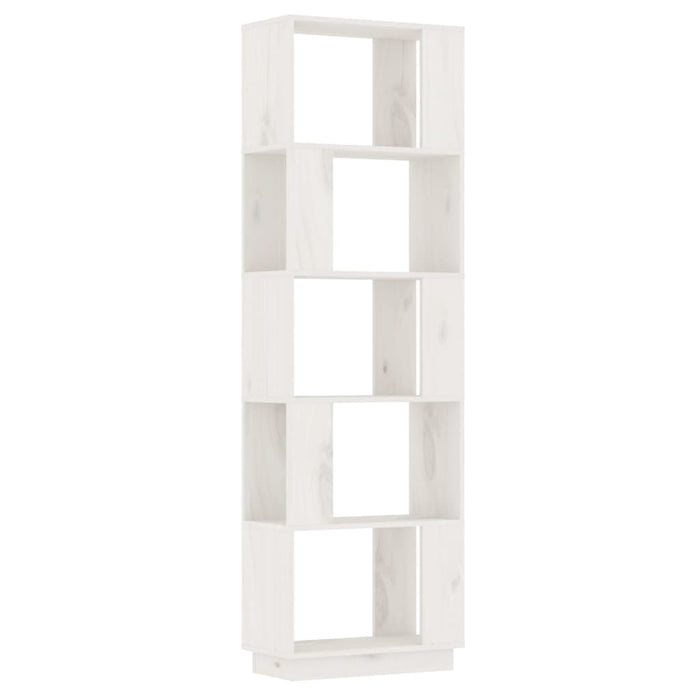 Bücherregal/Raumteiler Weiß 51x25x163,5 cm Massivholz Kiefer