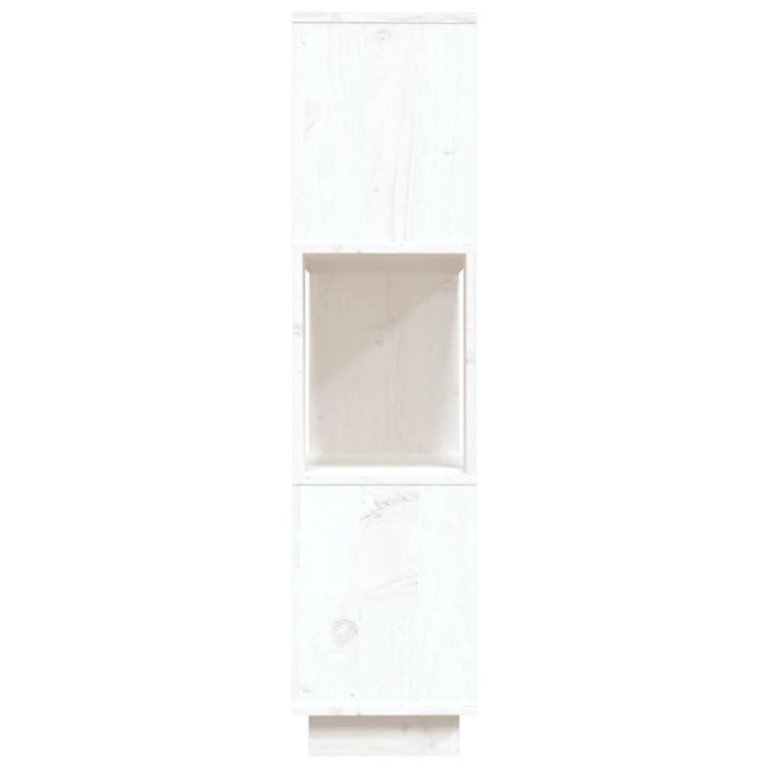 Bookcase/room divider white 80x25x101 cm solid pine wood