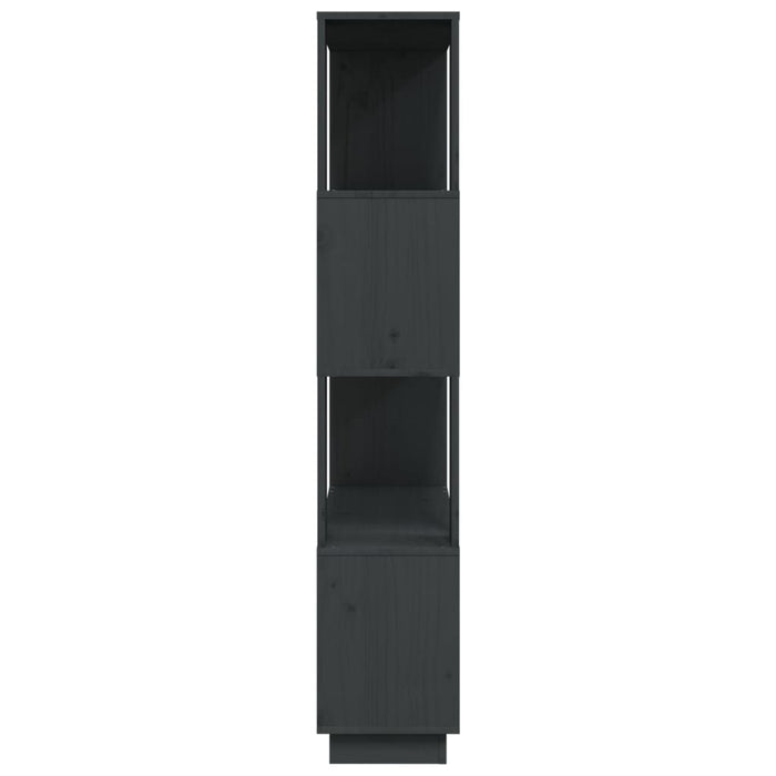 Bücherregal/Raumteiler Grau 80x25x132 cm Massivholz Kiefer