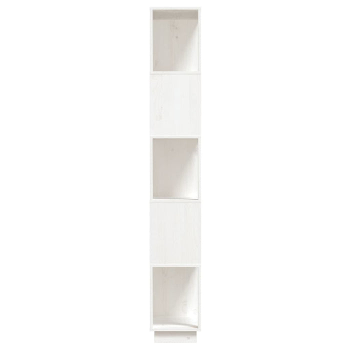 Bücherregal/Raumteiler Weiß 80x25x163,5 cm Massivholz Kiefer