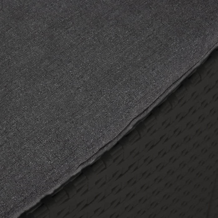 3-tlg. Garten-Lounge-Set mit Kissen PP Rattan Graphit