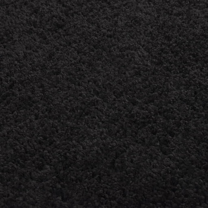 Teppich Shaggy Hochflor Schwarz 140x200 cm