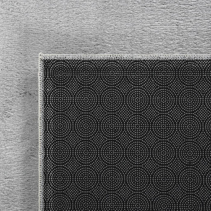Teppich Waschbar Flauschig Kurzflor 160x230 Rutschfest Grau