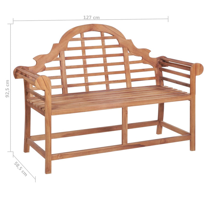 Garden bench 127x58.5x92.5 cm solid teak wood