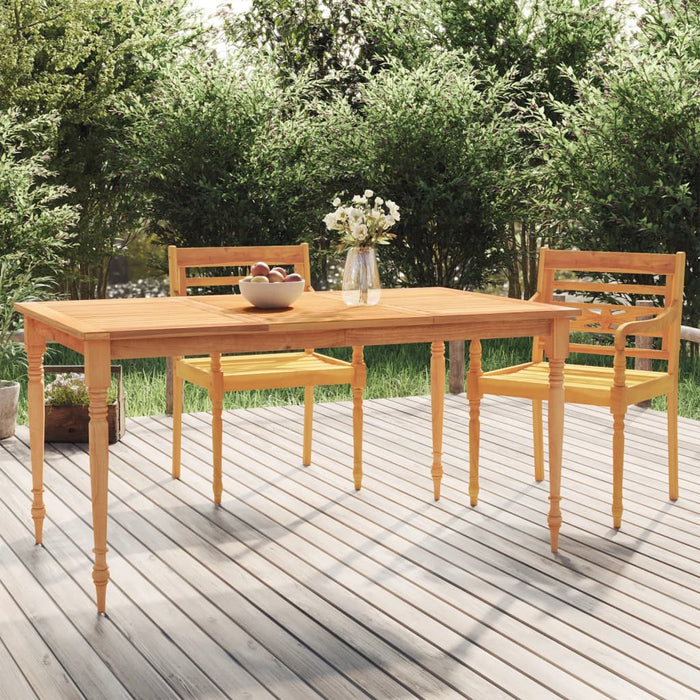 Batavia table 150x90x75 cm solid teak wood