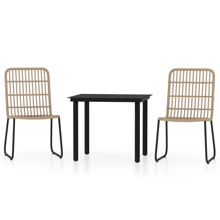 3-tlg. Garten-Essgruppe Eichen-Optik