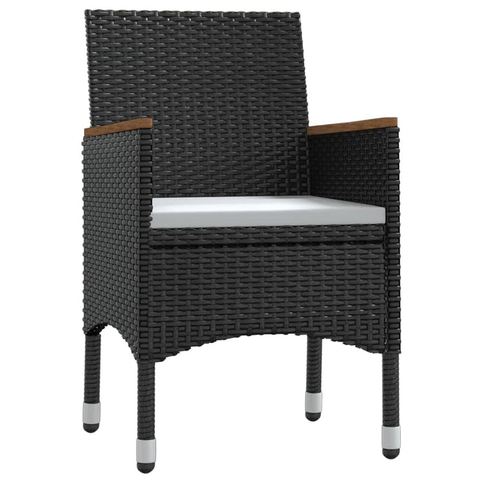 5-tlg. Garten-Essgruppe mit Kissen Schwarz