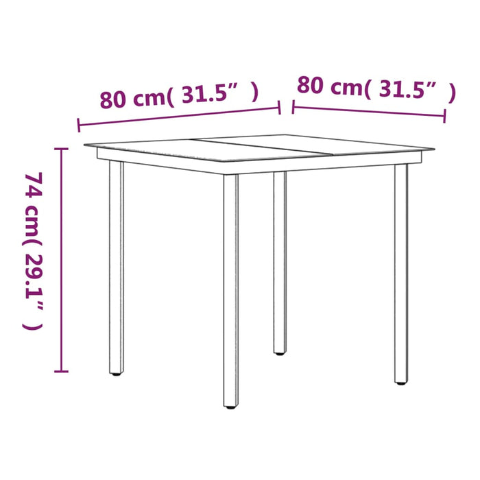 5-tlg. Garten-Essgruppe mit Kissen Grau und Schwarz
