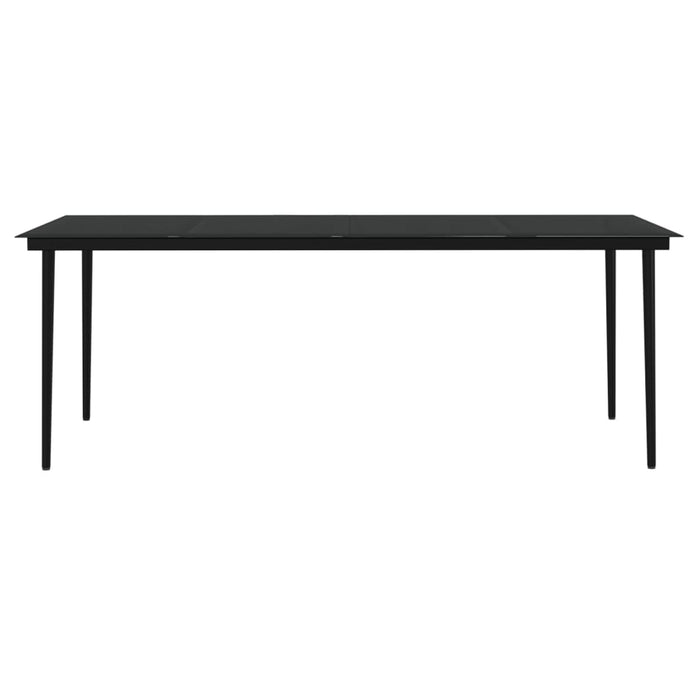 9-tlg. Garten-Essgruppe mit Auflagen Schwarz