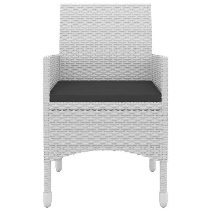 7-tlg. Garten-Essgruppe mit Kissen Poly Rattan und Glas