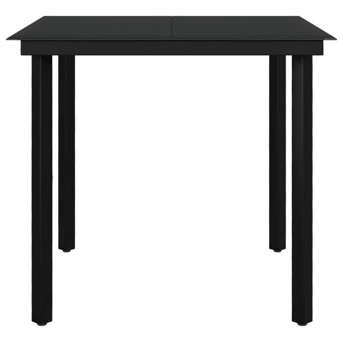 3-tlg. Garten-Essgruppe mit Auflagen Poly Rattan und Glas