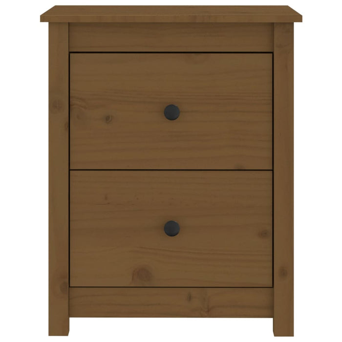 Nachttische 2 Stk. Honigbraun 50x35x61,5 cm Massivholz Kiefer