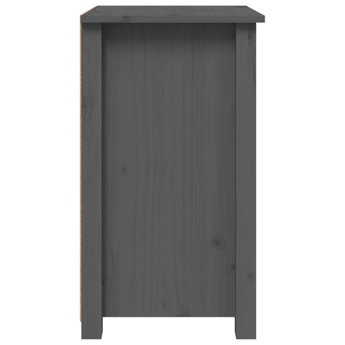 Nachttische 2 Stk. Grau 40x35x61,5 cm Massivholz Kiefer
