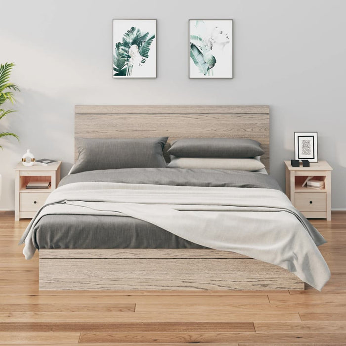 Nachttische 2 Stk. 40x35x49 cm Massivholz Kiefer