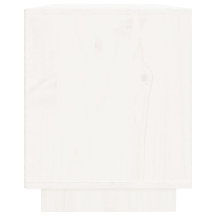 TV-Schrank Weiß 110,5x35x44 cm Massivholz Kiefer