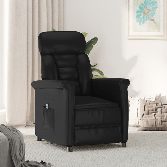 Relaxsessel Elektrisch Schwarz Kunstleder