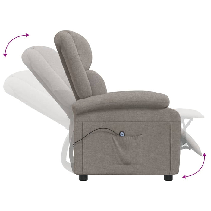 Relaxsessel Elektrisch Taupe Stoff