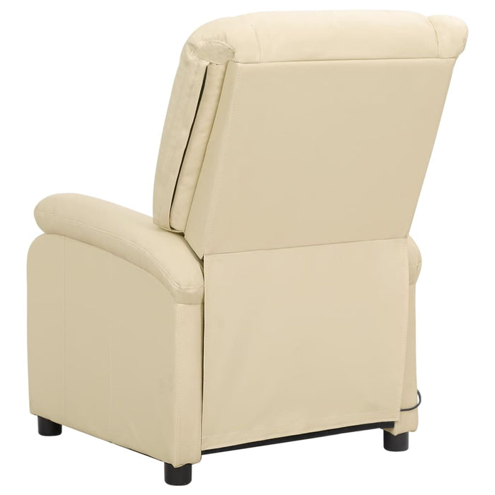 Massagesessel Elektrisch Creme Echtleder