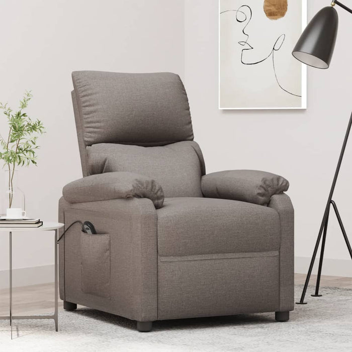 Relaxsessel Elektrisch Taupe Stoff