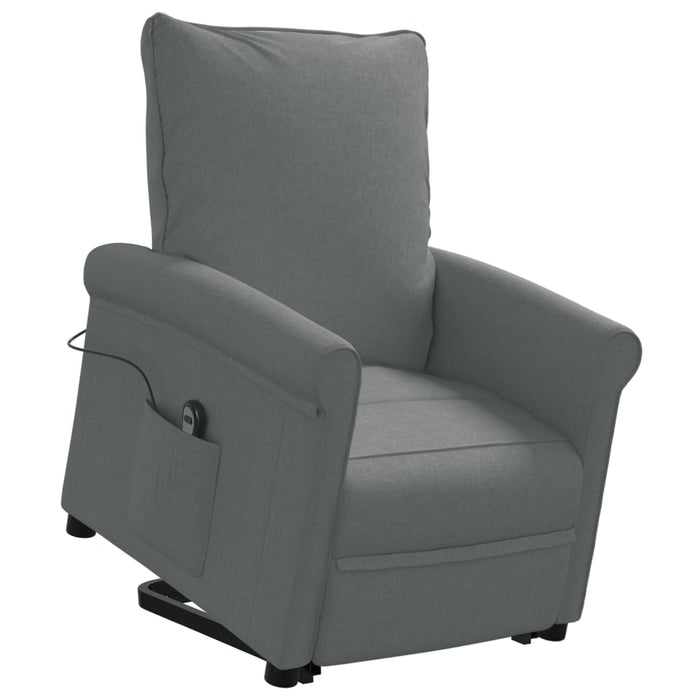 Aufstehsessel Dunkelgrau Stoff