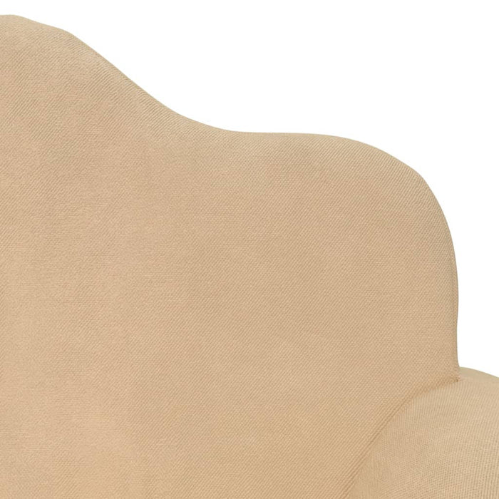 Kindersofa 2-Sitzer Creme Weich Plüsch