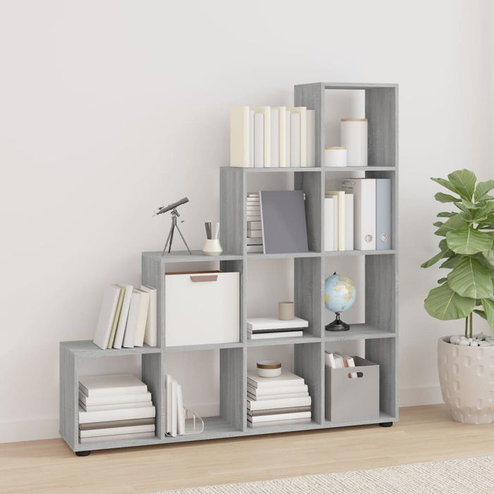 Stair shelf gray Sonoma 142 cm wood material