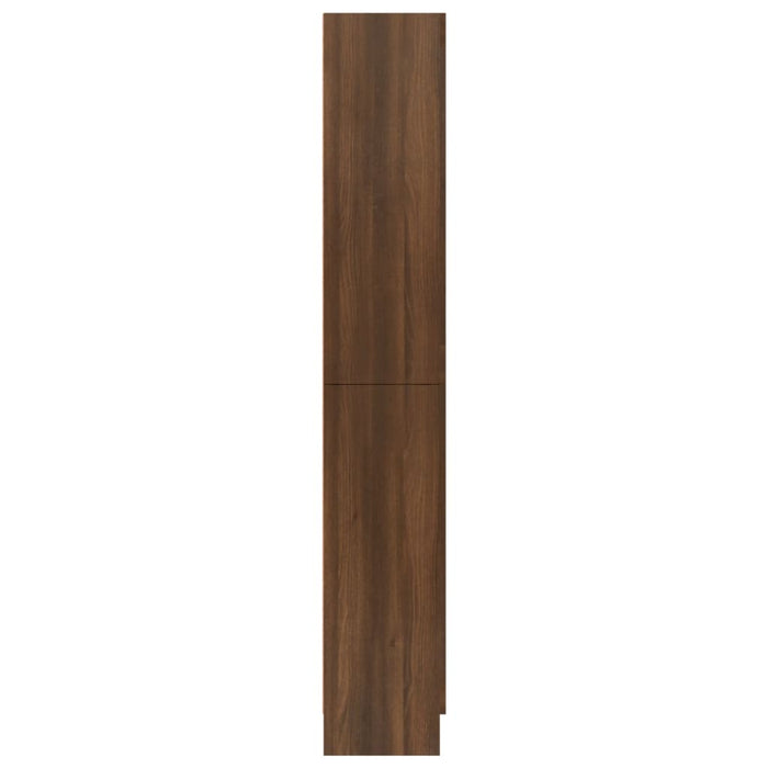 Vitrinenschrank Braun Eiche 82,5x30,5x185,5 cm Holzwerkstoff