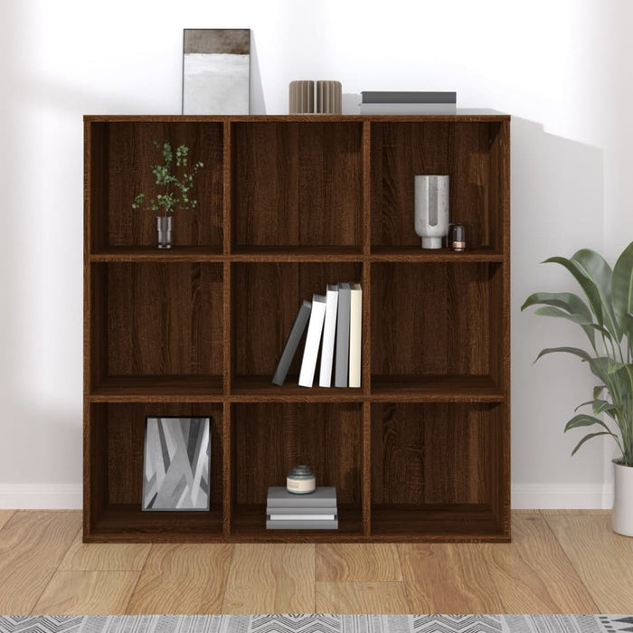 Bücherschrank Braun Eichen-Optik 98x30x98 cm