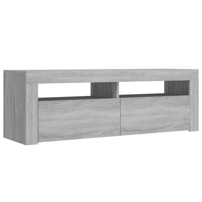 TV cabinet with LED lights Gray Sonoma 120x35x40 cm