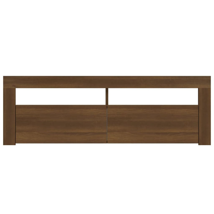 TV-Schrank mit LED-Leuchten Braun Eichen-Optik 120x35x40 cm