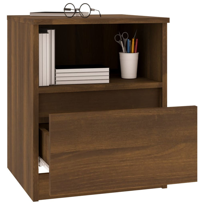 Nachttische 2 Stk. Braun Eichen-Optik 40x40x50 cm Holzwerkstoff
