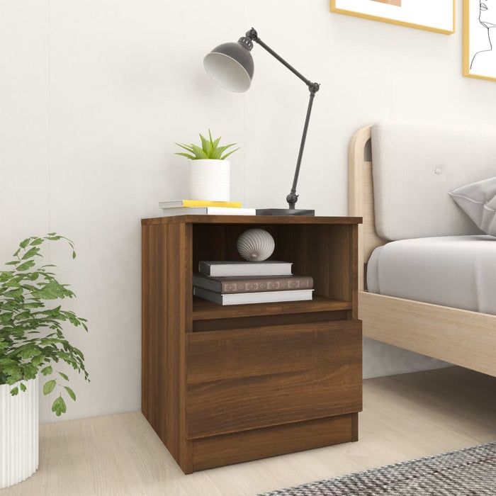 Nachttische 2 Stk. Braun Eichen-Optik 40x40x50 cm Holzwerkstoff