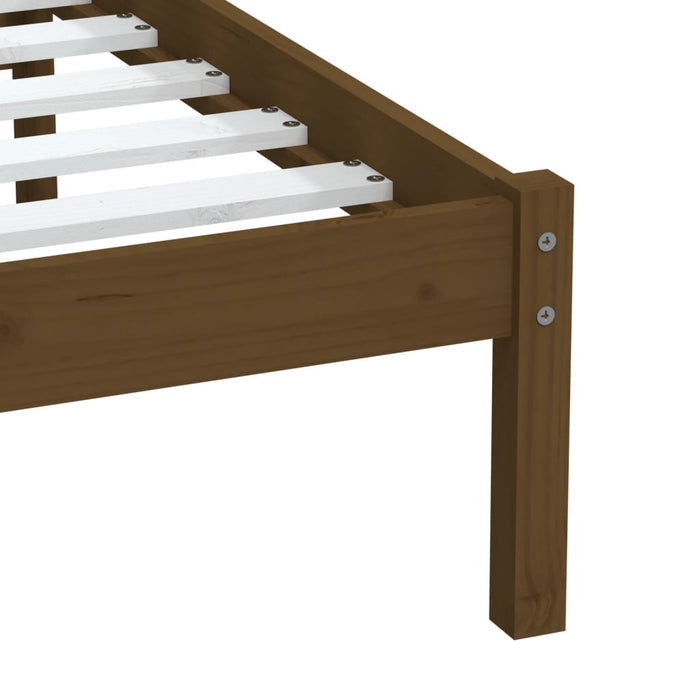 Massivholzbett Honigbraun 75x190 cm
