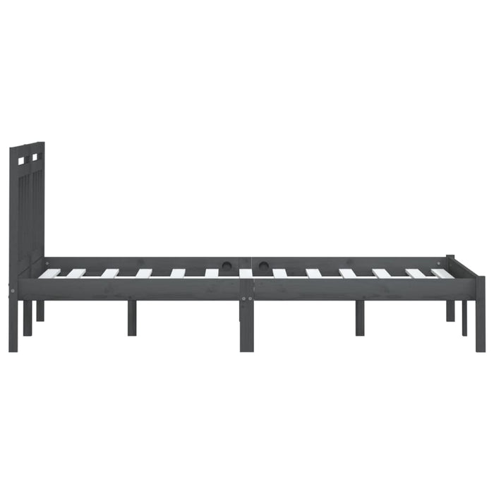 Massivholzbett Grau 180x200 cm