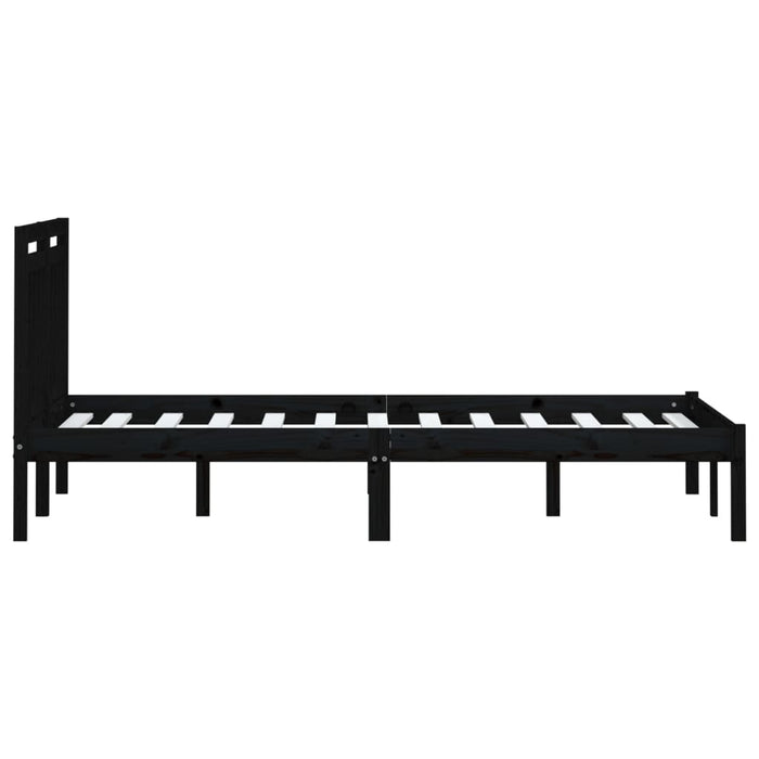 Massivholzbett Schwarz 180x200 cm
