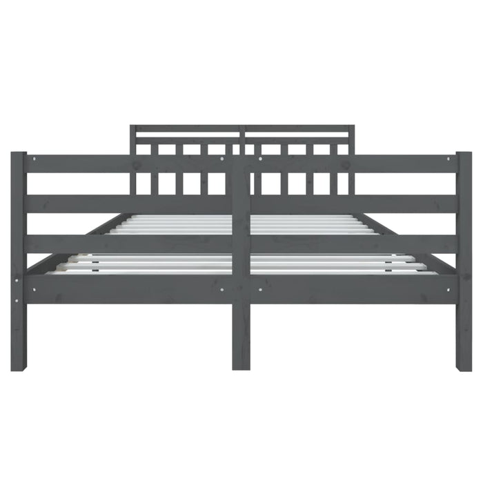 Massivholzbett Grau 140x190 cm
