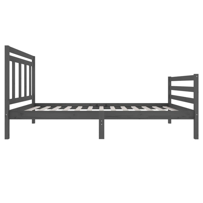 Massivholzbett Grau 100x200 cm