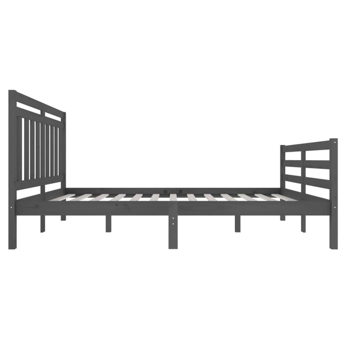 Massivholzbett Grau 120x200 cm