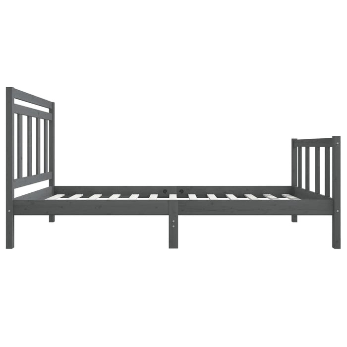 Massivholzbett Grau 90x190 cm