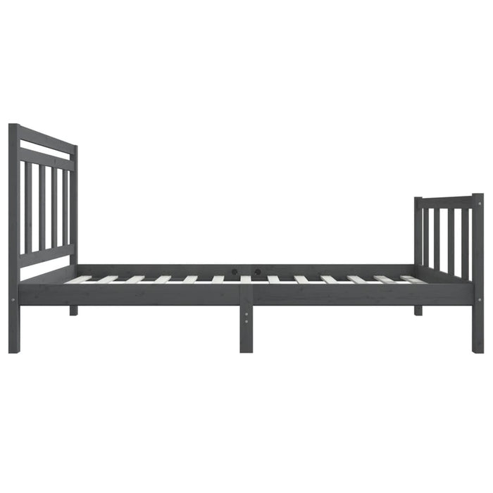 Massivholzbett Grau 90x200 cm